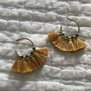 Gold Fan Earrings